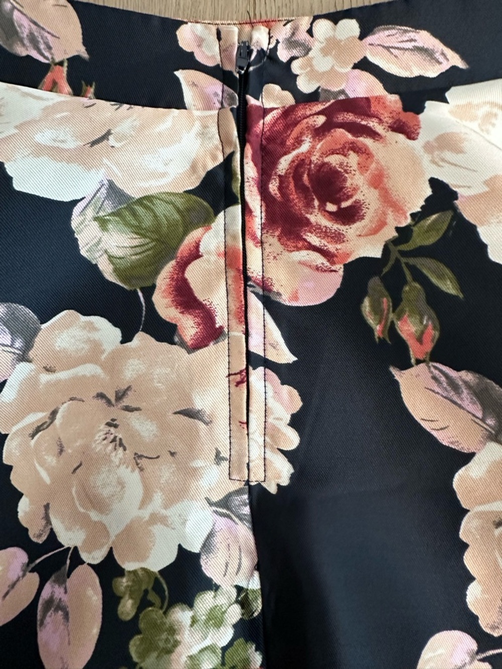 City Triangles Black Floral Circle Skirt - Picture 4 of 8